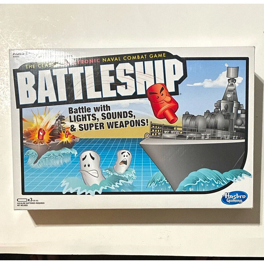Electronic Battleship Hasbro A3846 Tested Working w Box Instructions Parts